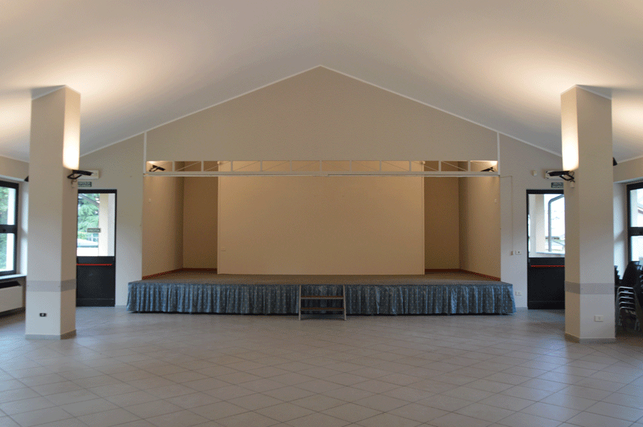 San Giorio di Susa centro polivalente Val di susa sala palco coibentazione isolamento 
