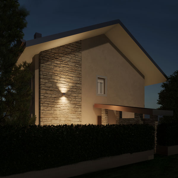 progetto luci notte illuminazione esterna riqualificazione energetica Giaveno 