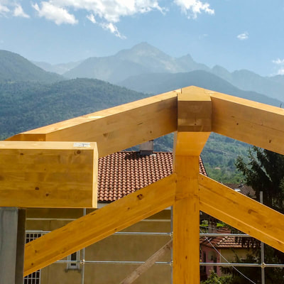 Bussoleno: Travi in legno per tetto CasaClima R