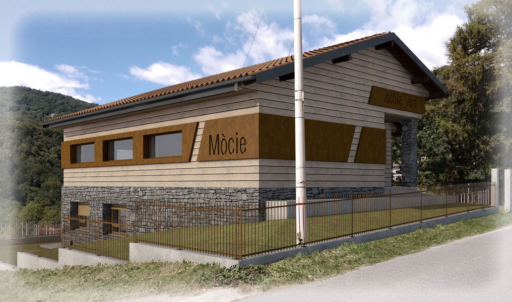 Scuola mocchie architettura alpina
