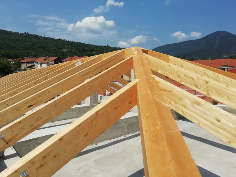 nuovo tetto legno lamellare copertura struttura ahora architettura progetto ristrutturazione